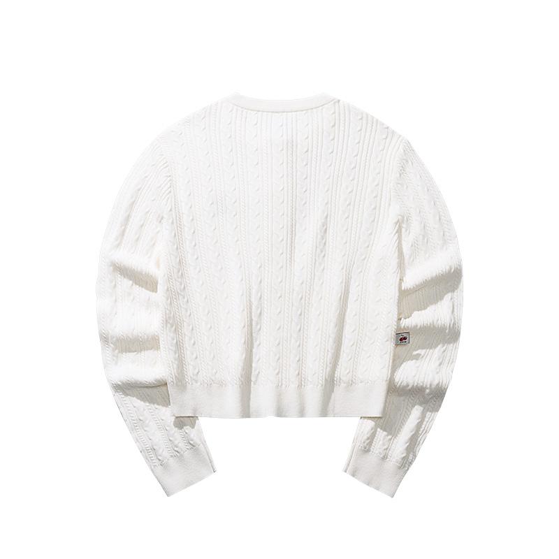 Anta X Cross-Border Collaboration Life Series Comfortable Casual Simple Versatile Long Sleeve Knit Top Women tops Ivory 162518752-1