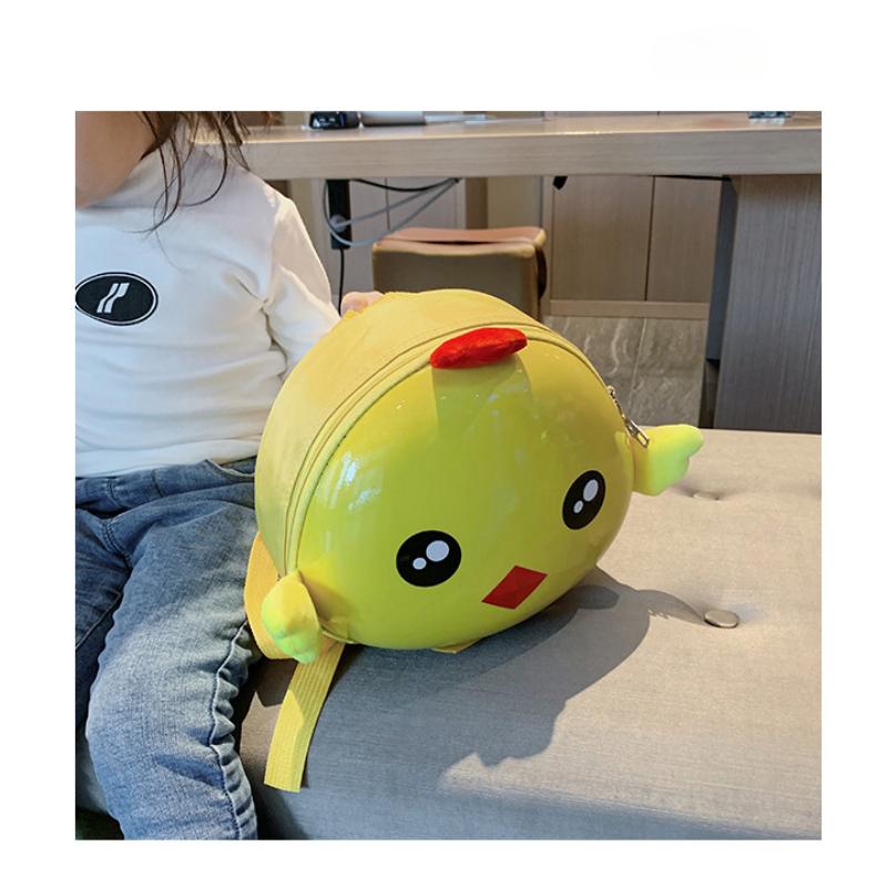 Cute Cartoon Pig Children's Backpack Stylish PVC Eggshell Kindergarten Schoolbags for Boys and Girls Preschool Student Book Bag