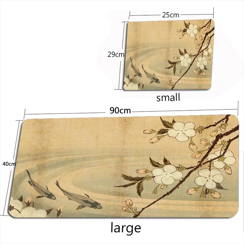 Giant Waves Mouse Pad Large Japanese-style Mouse Pads Company MouseMat Art Carpet Rugs Gamer Ukiyo-e Keyboard for Laptop 900X400