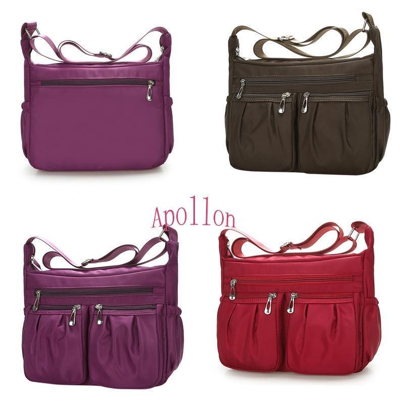 Genți de umăr pentru femei noi, la modă, pentru femei, geantă de nailon impermeabilă, cu fermoar, geantă Messenger