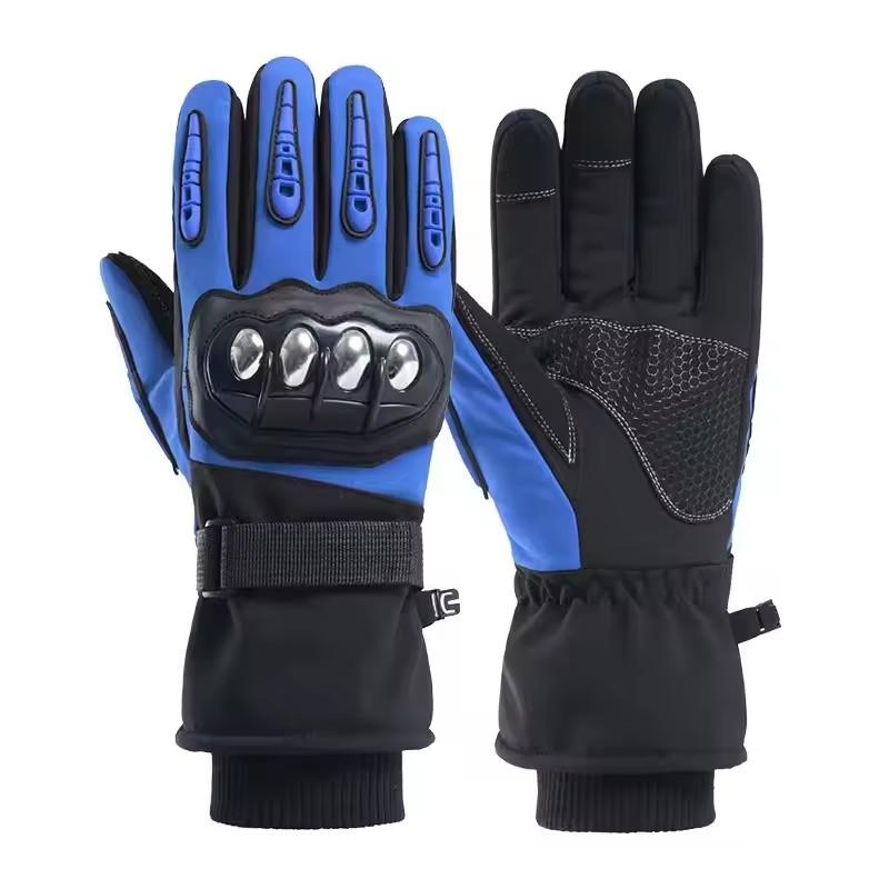 Winter Motorcycle Off-road Riding Full Finger Gloves Men Thick Anti Slip Touch Screen Warm Windproof Glove Outdoor Sports Riding