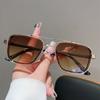 GM LUMIAS Vintage Square Sunglasses Men Fashion Double Bridge Decor Shades 2026 New Trendy Brand Design Retro Casual Sun Glasses