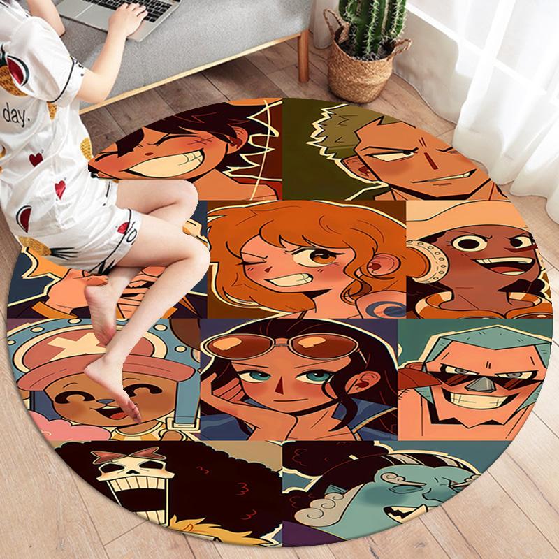 Nami Round Area Rug Carpet Rug For Living Room Bedroom Sofa Playroom Decor Nonslip Floor Mat