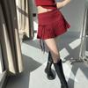 Bowknot Dot Mini Skirt Sweet A-line Short Skirts Sweet Pleated Skirts for Women  Party