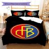 Fotbalový klub Basel Vzorované povlečení, Sada přikrývky Potah na přikrývku Povlak na polštář Domov Narozeninový dárek (1 * povlak na peřinu + 2 * povlak na polštář, bez jádra)