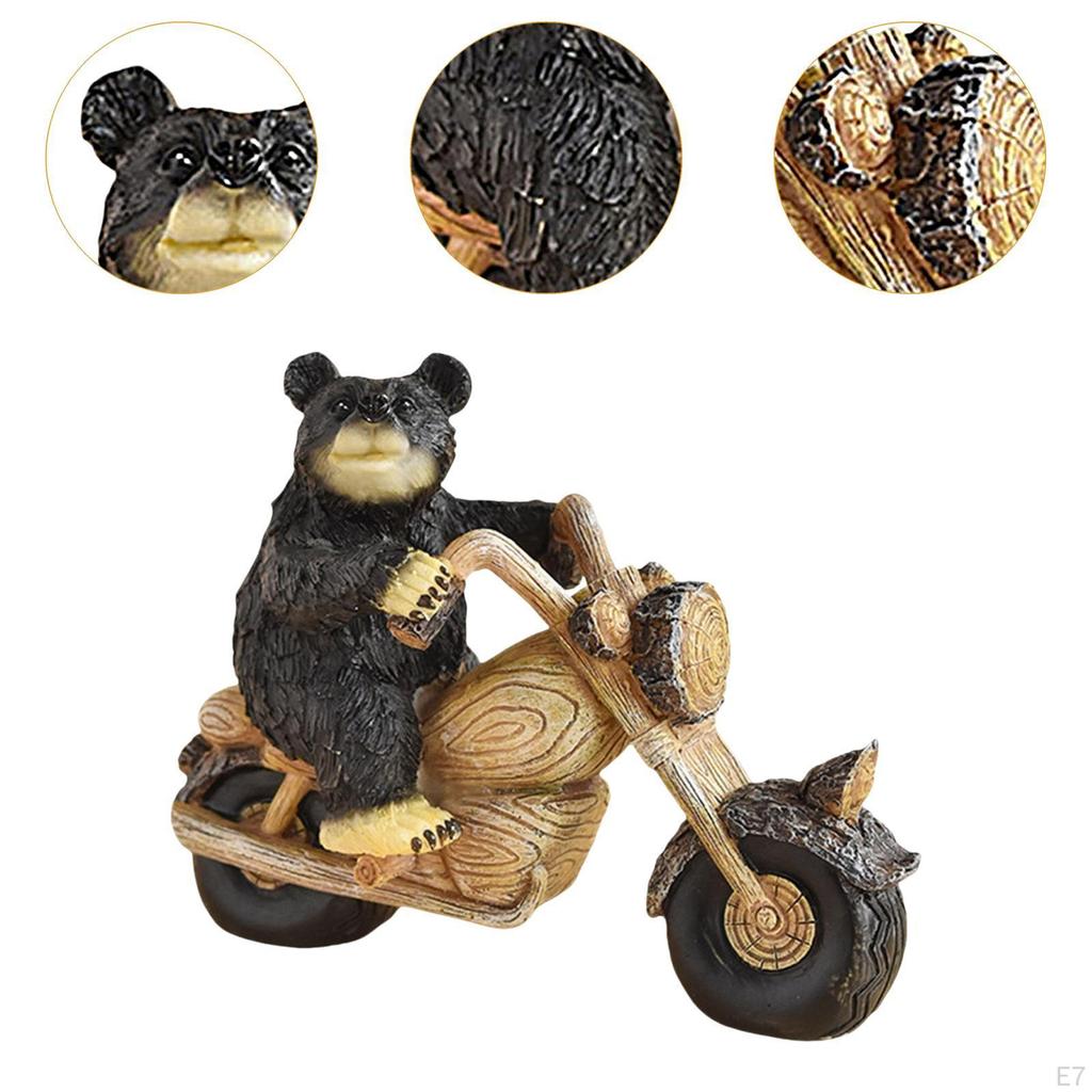 Bear Figurine, Animal Decoration for Living Room Shelf