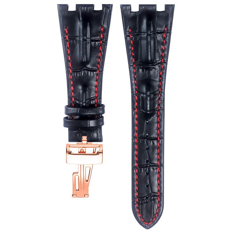 BRETA Echtes Leder Uhrenarmband für Audemars Piguet Royal Oak Offshore 15710 15703 26470 Armband für AP Faltschließe 28mm