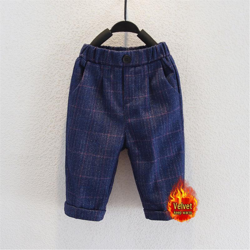 Kids' Black Dress Pants & Girls' Navy Straight-Leg Uniform Pants with Full Elastic Waist