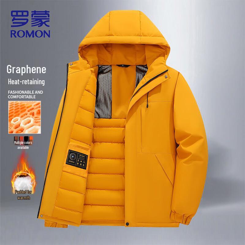 

Romon Men s Graphene Hooded Winter Padded Jacket 4XL