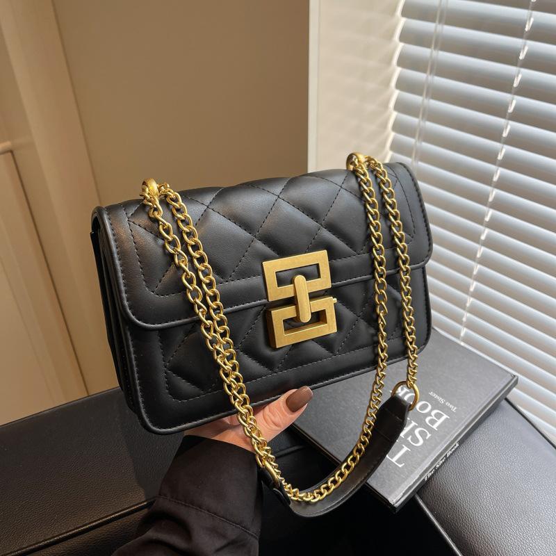 Rhombus Chain Bag, New High-end Women's Bag, Versatile Messenger Shoulder Bag, Fashionable Small Square Bag.