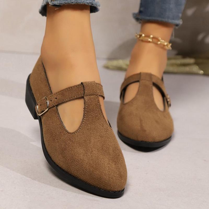 Fashion Woman Sneakers 2025 New Shallow Mouth All-Match Loafers Shoes for Woman Casual Round Toe Comfortable Buckle Strap Sneakers Woman