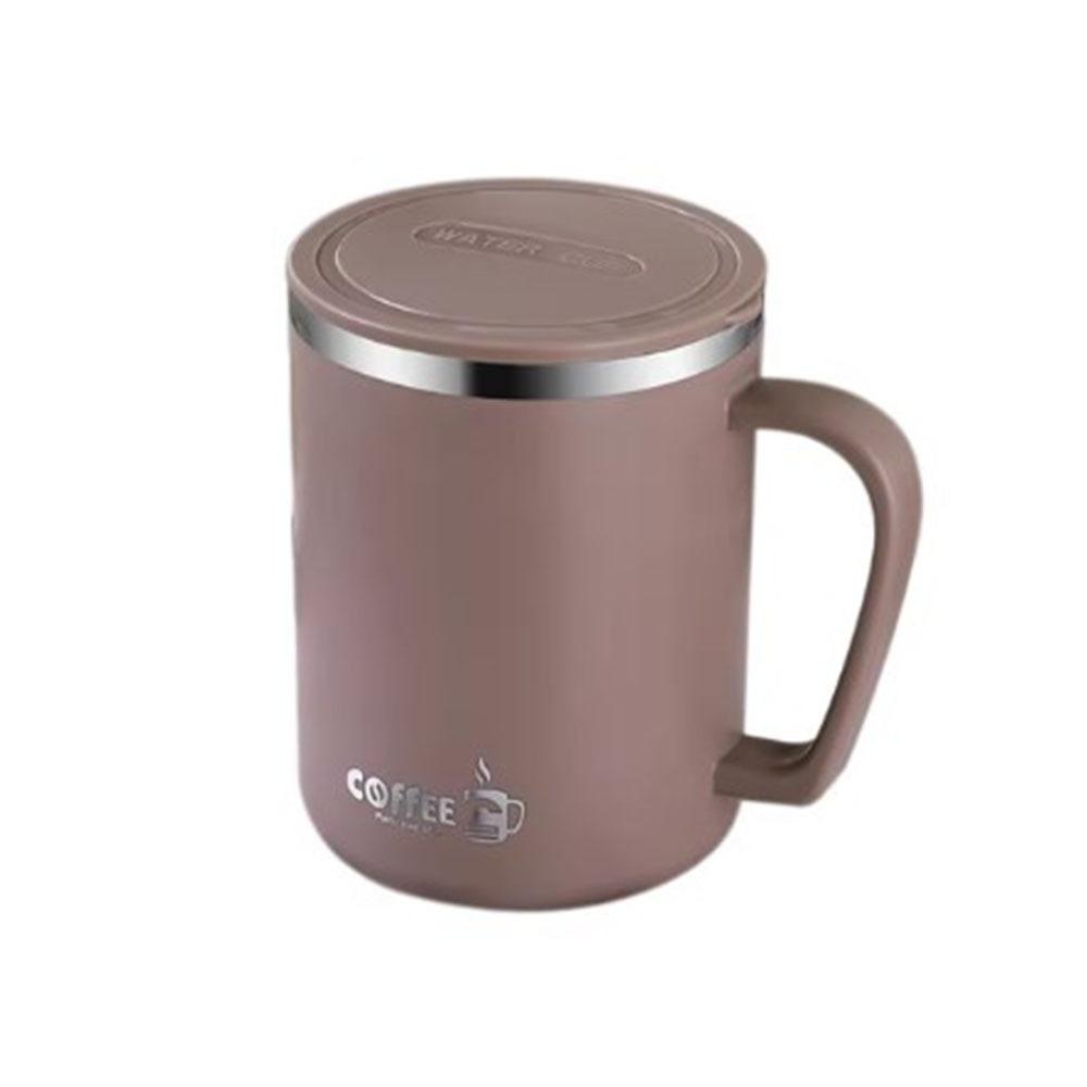 

Кружка для молочного чая с ручкой, стакан для воды из нержавеющей стали 304, модная изолированная кофейная кружка, молоко коричневый