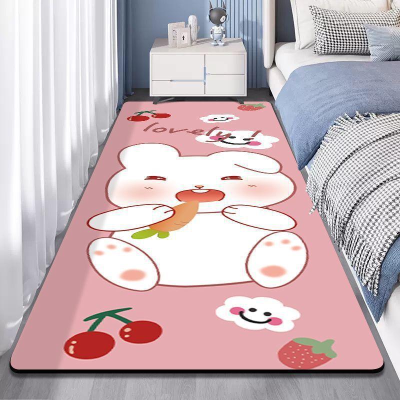 Cartoon Carpet Living Room Non Washable Wipable Carpet Bedroom Girl Bedside Carpet Mat Ins. Bedroom Sleeping Floor Mat