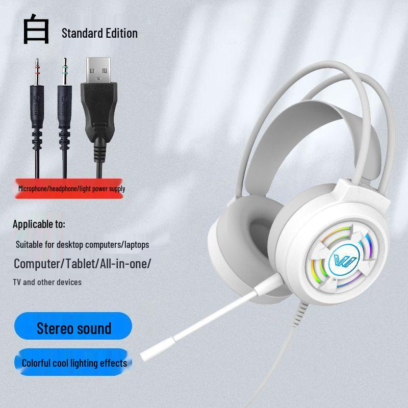 Căști de gaming over-ear cu sunet surround 7.1 și microfon pentru PC și laptop