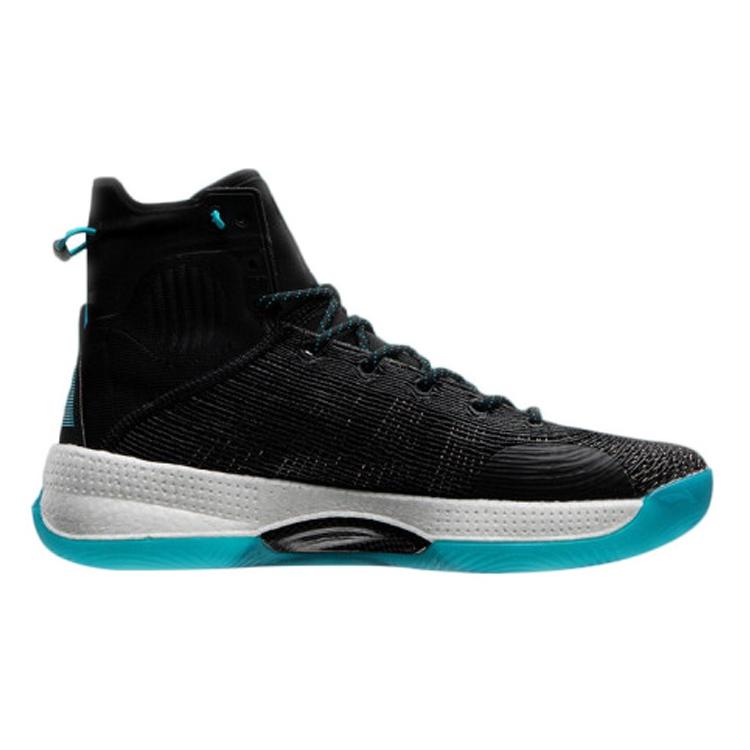 Li Ning YuShuai 13 Boom Cushioning Slip Resistant High top Performance Basketball Shoes Men's Black Blue ABAP065-1