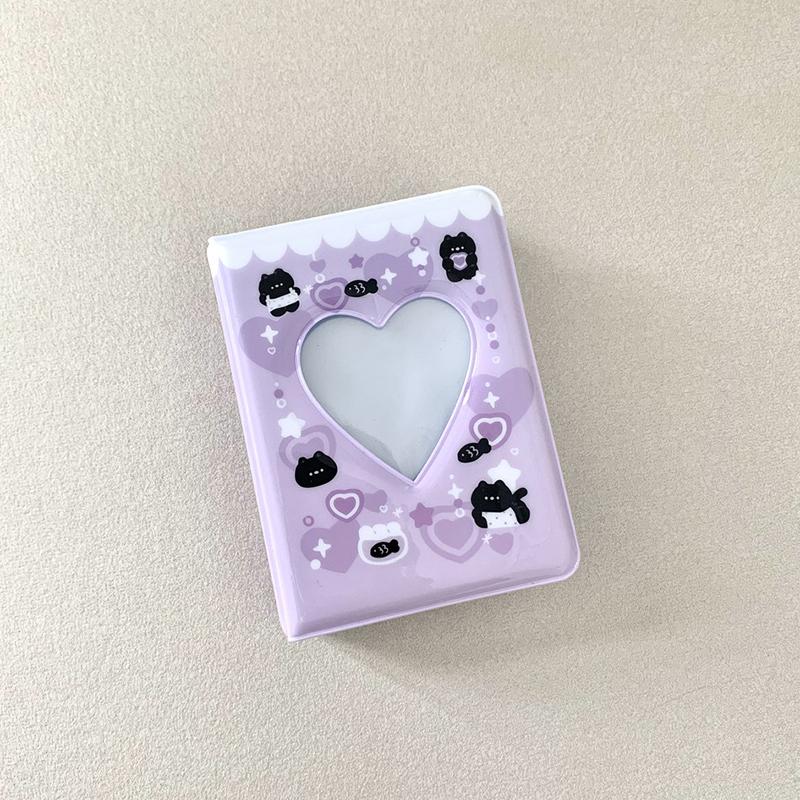 3-calowy mini album ze zdjęciami, słodki, kreskówkowy album z niedźwiedziem, serce miłosne, pusty Kpop, uchwyt na karty ze zdjęciami, Idol Star Chasing Binder, zbierz książkę