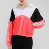Adidas Color Block Casual Hooded Sports Jacket Women Jackets Pink GJ5359