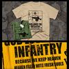 Combat T-shirt Military Infantryman Mortarman God Loves The Infantry Warrior Tee