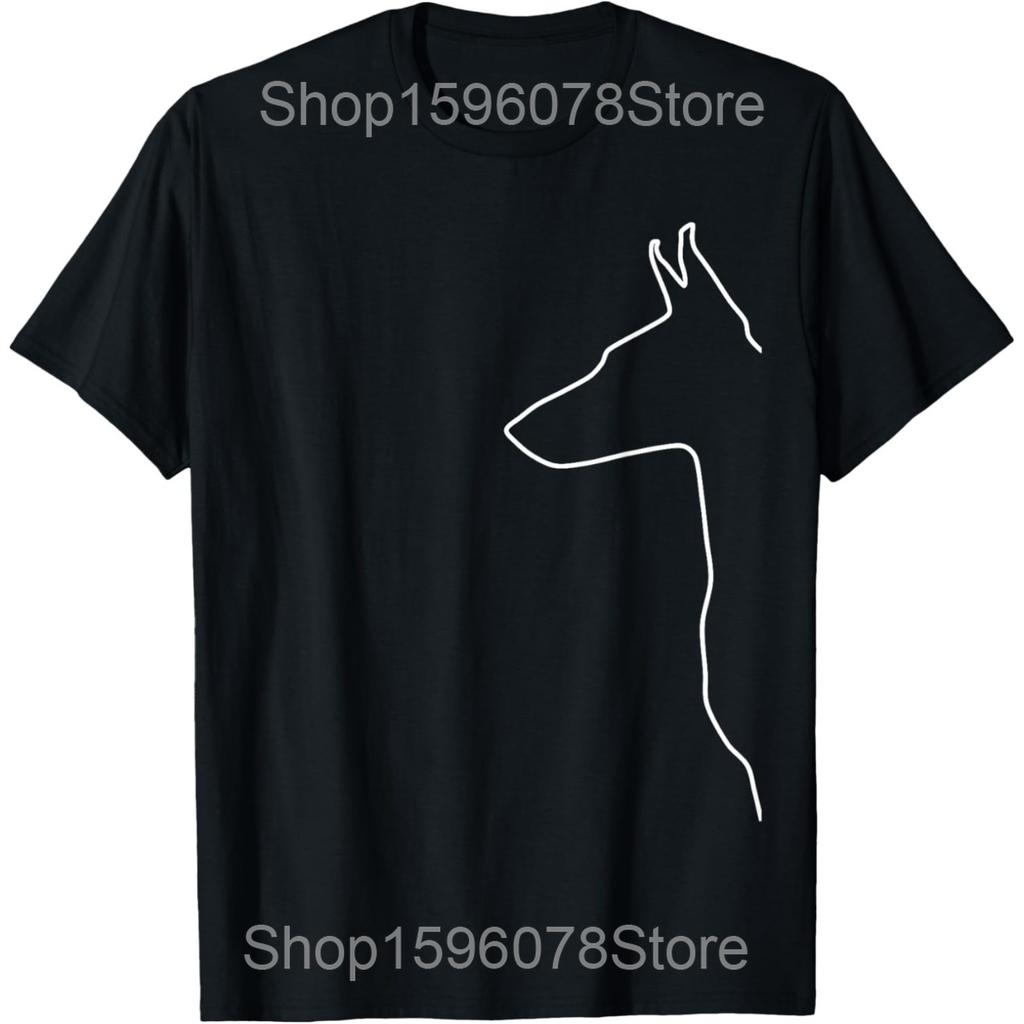 Vintage Doberman Blowing Dog Dad Mom Owner T Shirts Men Cotton Humor Streetwear Tee Shirt Short Sleeve Unisex Loose Clothing