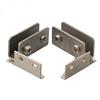 2Pcs Glass Door Hinge Easy Installate Silver/Black Color