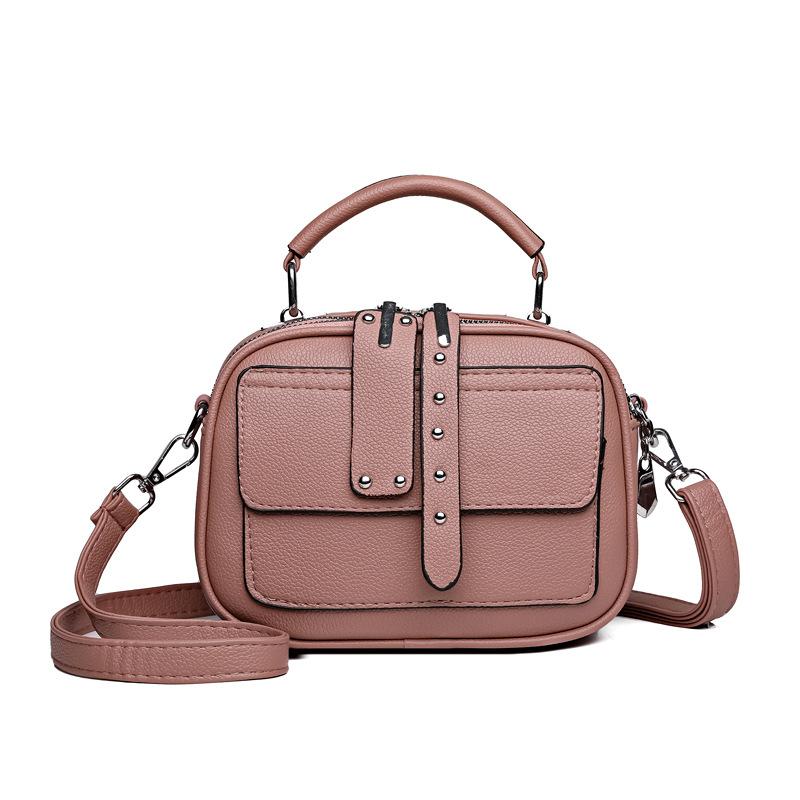 Stylish and simple portable messenger small square bag