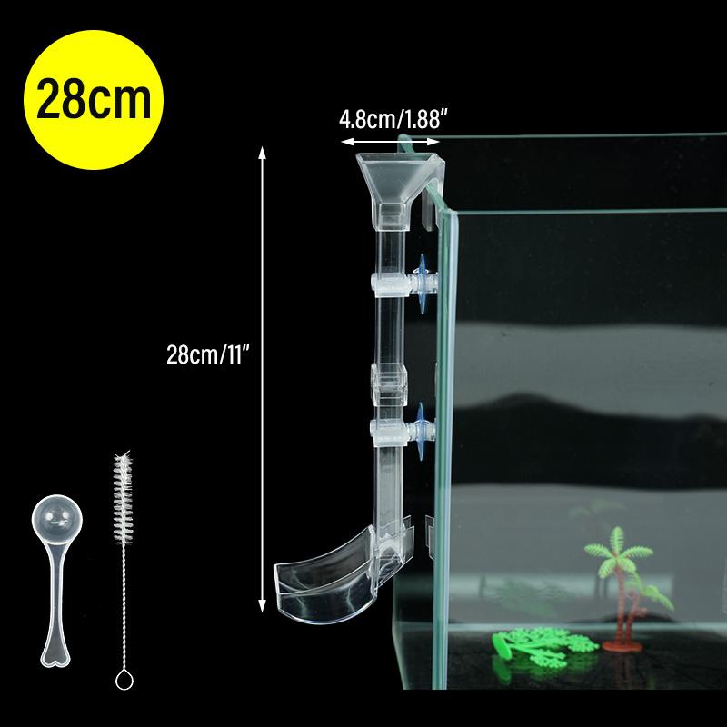 Aquarium Acrylic Feeding Tube Set Transparent Fish Feeder Shrimp Feeder Feeding Container for Various Fish Tanks