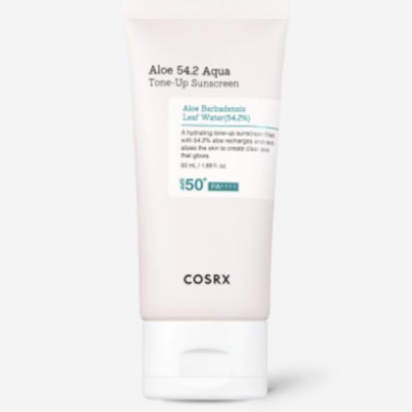 

COSRX Aloe 54.2 Aqua Tone-Up Sunscreen SPF50+ PA++++ Brightening & Hydrating Sun Cream 50ml