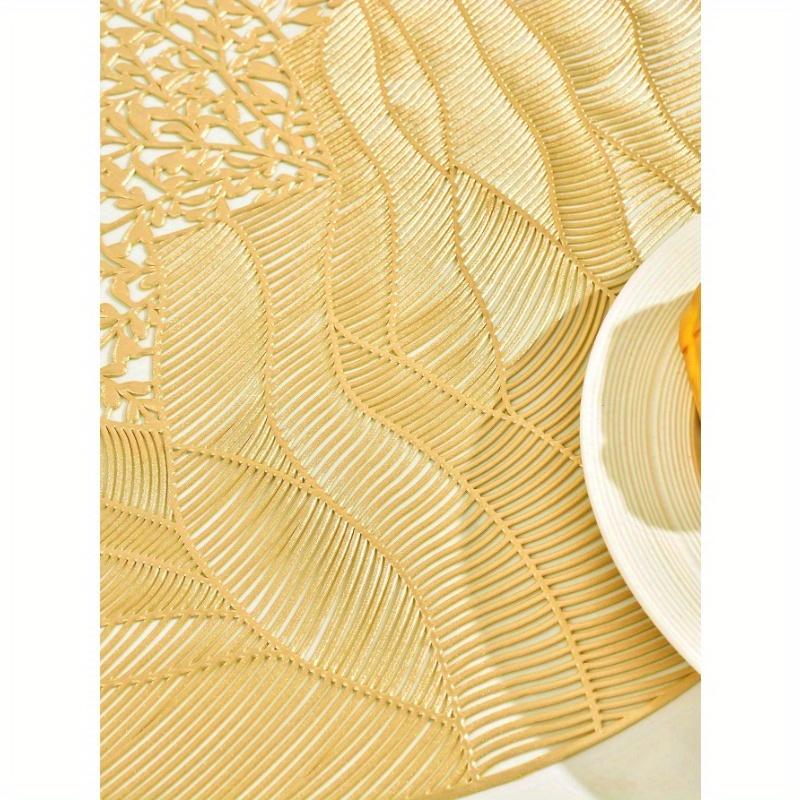 Placemats PVC Place Mats for Kitchen Table Indoor/Outdoor Washable Heat-Resistant Placemat Wipeable Dining Table Mats for Camping