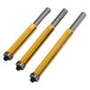 3 Stück Bündigfräser Wolframstahllegierung Professionelles Bündigfräser-Set mit geradem Lager mit 8mm Schaft für