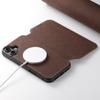 SUTENI J06 For iPhone 16 Plus Case Litchi Texture Leather Wallet Phone Shell Compatible with MagSafe