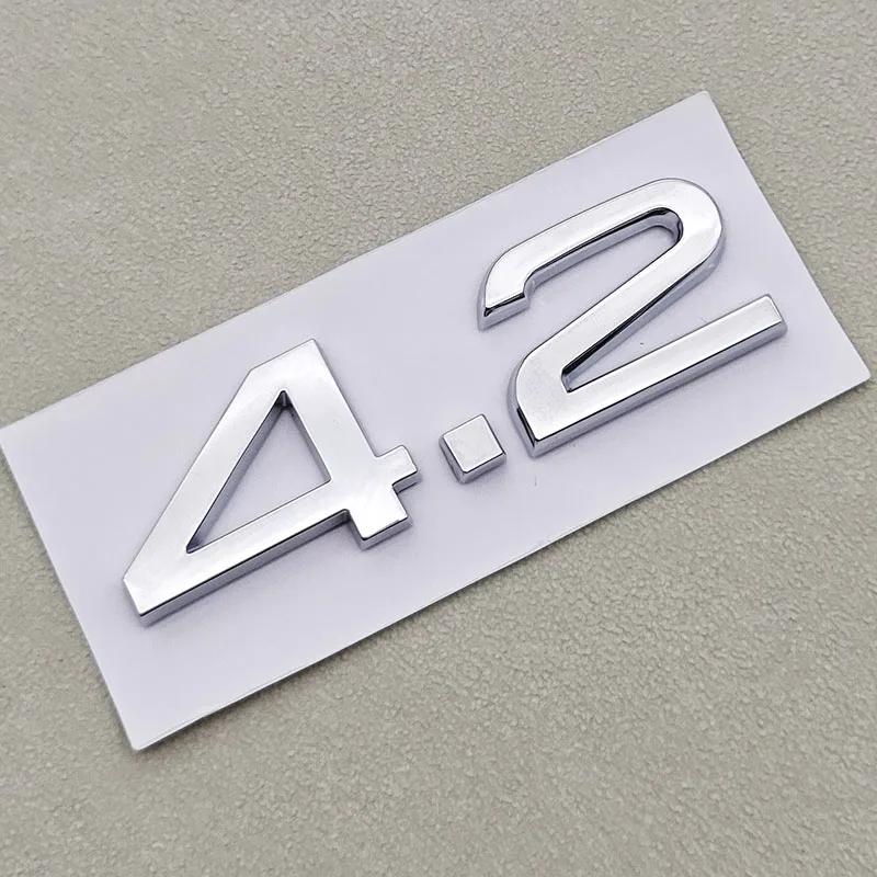 2026 3D ABS Car Logo 1.9 2.0 2.8 3.0 4.2 TDI 3.6 Sticker Trunk Emblem Rear Badge For 4YGYE  A3 A4 A5 A6 A7 A8 Q3 Q5 Q7 Q8 Accessroies