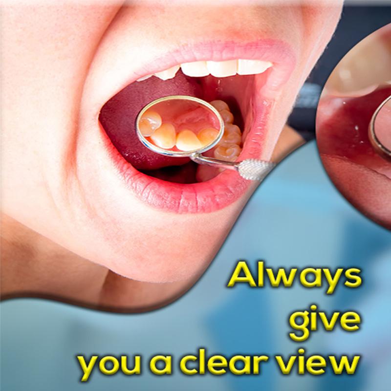 Oglindă dentară din oțel inoxidabil #5 cu mâner de 6,2", Instrument de dentist pentru inspecția de curățare a dinților