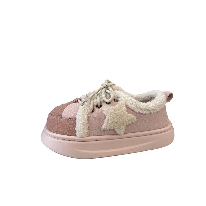 

Нишевая термосумка на шнурке, хлопковые туфли на каблуке, женская одежда, нескользящие пушистые хлопковые тапочки на зиму 40-41 розовый