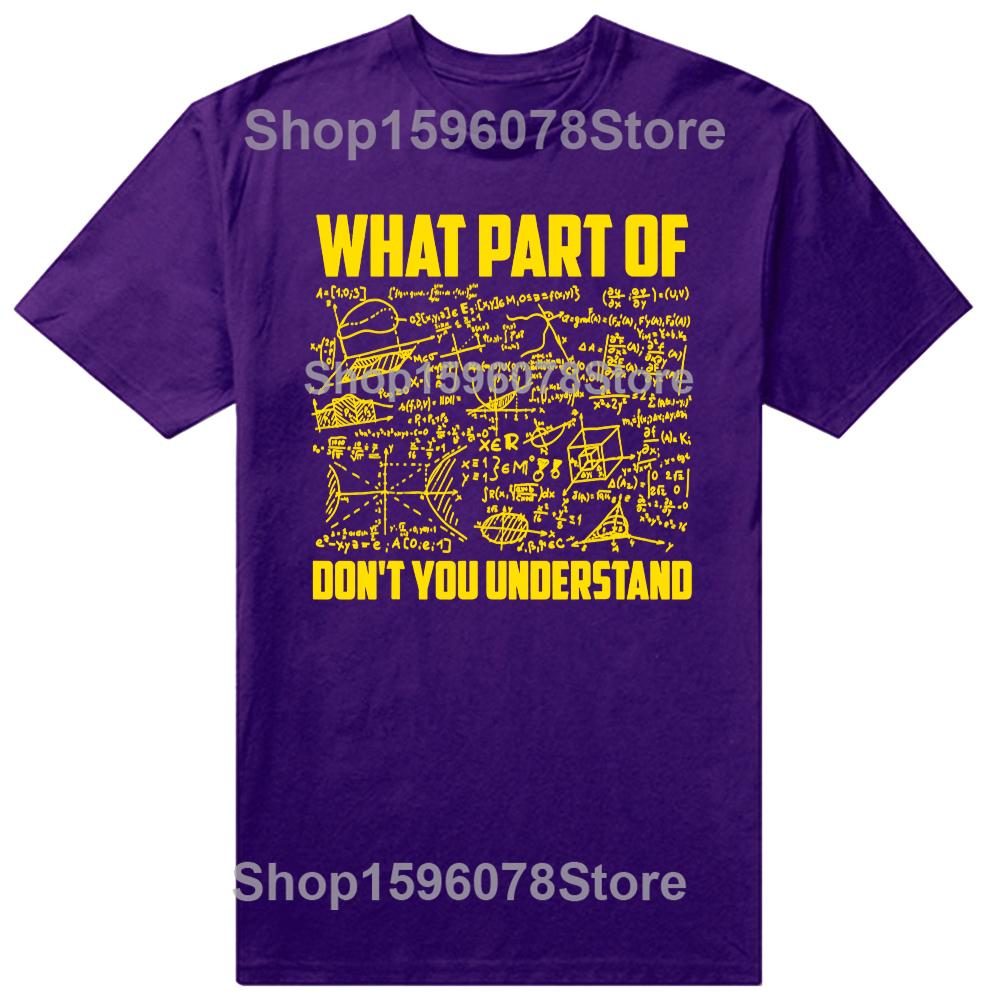What Part of Don't You Understand Funny Math Teacher 100% Cotton T-shirts Men Casual Tshirt Loose Oversized Streetwear T Shirt