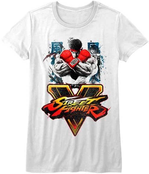 Street Fighter Video Game SFV Key Red Gloves Women s Fitted T Shirt 4XL