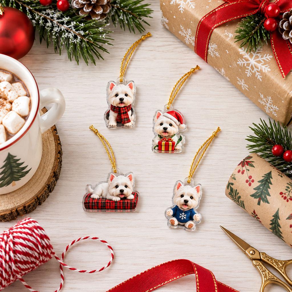 Countdown Calendar with 2D Flat Acrylic Hanging Pieces, Holiday Collectible Pendants for Seasonal Home Decor