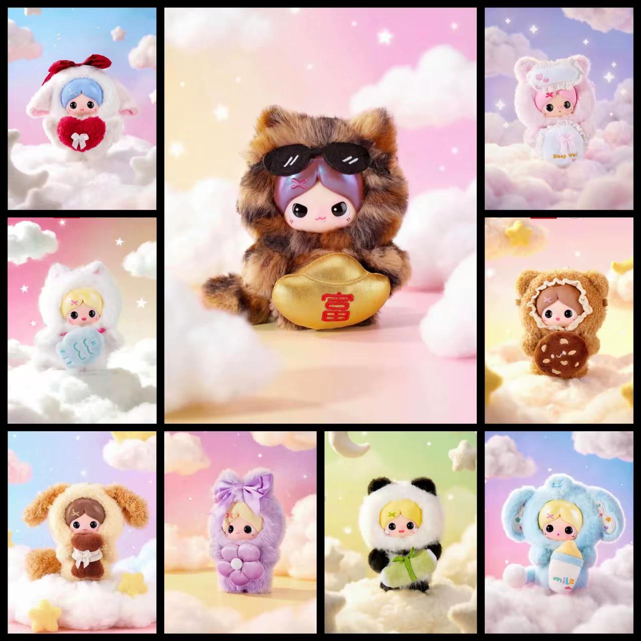 

Authentic Piupu Plush Doll Fluffy Hug Series Bowknot Flower Stuffed Plaything Keychain Bag Charm Present For Kids Plaything Lovers