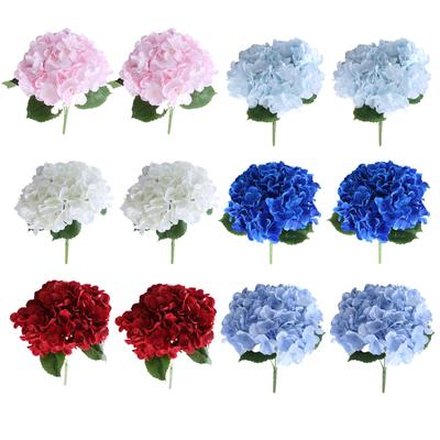 2pcs Flower Bouquet Real Touch Hydrangea Flower Valentine's Day Gifts Wedding Christmas Office Family Party Living Room