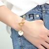 Fashion Niche Design Stainless Steel Love Temperament Peach Heart Ot Buckle Bracelet Suitable for Women To Wear As Holiday Gifts