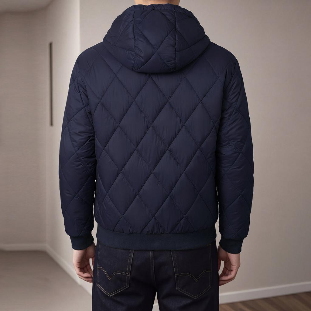 Men's Casual Long Sleeve Hooded Zip-Up Jacket with Pockets for Everyday Wear