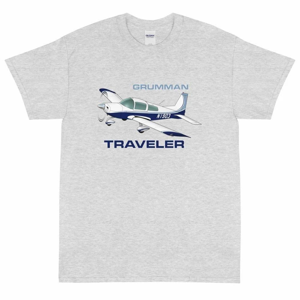 Футболка с изображением самолета Grumman Traveler - Персонализированная с вашим номером N# S