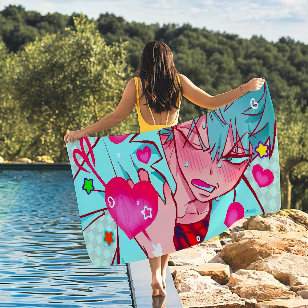 Anime Alien Stage Ivti Towel Quick Drying Beach Towels Are Suitable For Swimming Pools Camping Yoga And The Gym