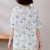 4XL-8XL Taglie Forti Bluse Eleganti da Donna Abiti Estivi Top Oversize Camicie Casual a Maniche Corte