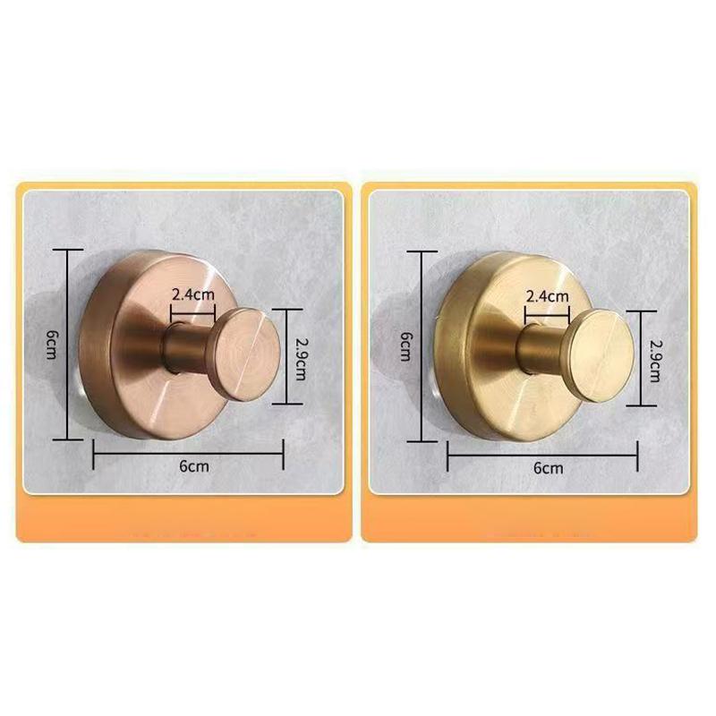 1Pc Stainless Steel Suction Cup Hooks For Shower Bathroom Hanging Towels Robe Loofah Hook For Glass Shower Doors Tile Mirrors