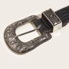 Relief Star Pattern Buckle Belts Woman Western Y2k Girls Belt for Jeans Men