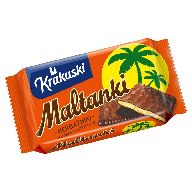 Krakuski Maltanki Biscuits with Cocoa Coating 80 G