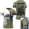 2024 Summer Quick Dry Short Sleeve Australian Forest Camo 3D Printed T-shirt Men's Jungle Desert Camo Outdoor Breathable T-shirt