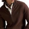 Polo Ralph Lauren FW25 Ribbed Half High Neck Zip Long Sleeve Knit Sweater Men sweater 710P07395-001