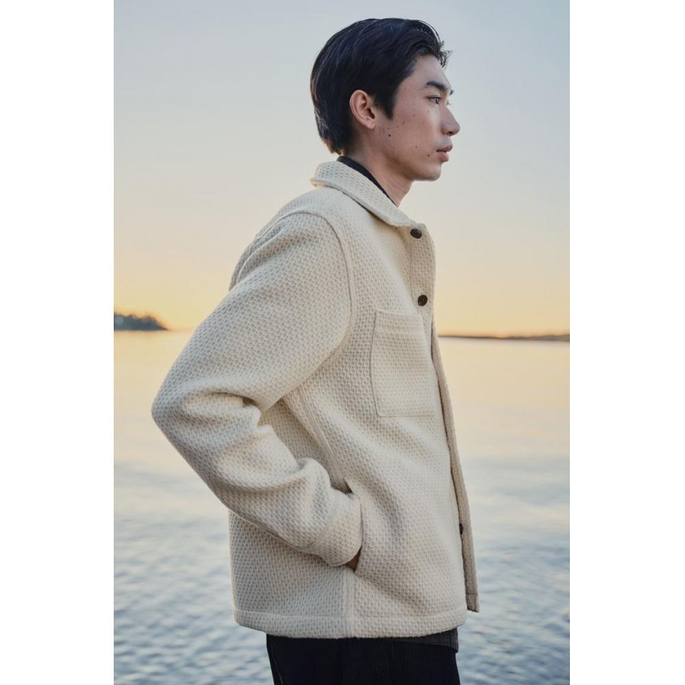 H M Regular Fit Waffle Texture oversHirt creaM