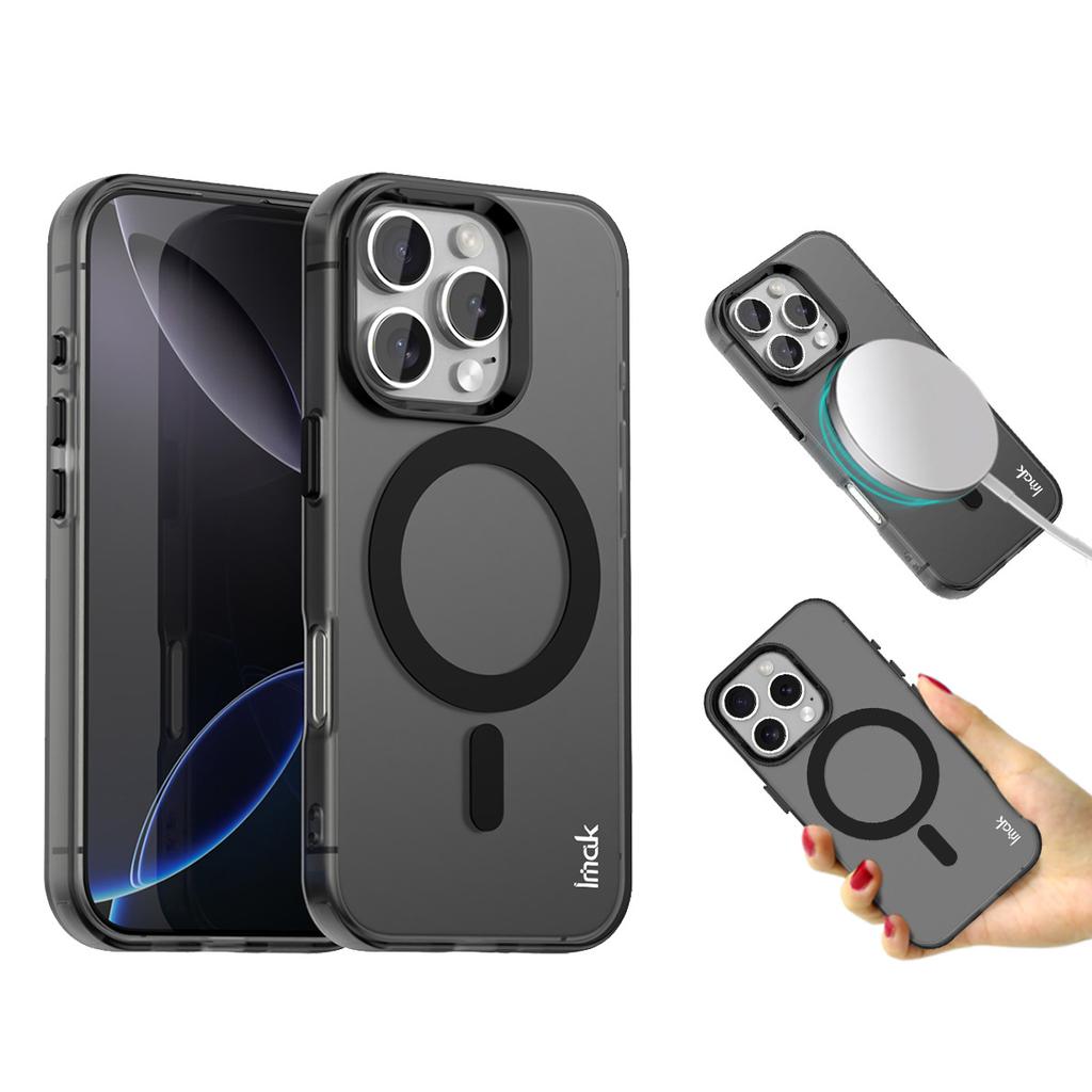 IMAK For iPhone 16 Pro Case Compatible with MagSafe Candy Color Anti Drop TPU+PET Back Cover